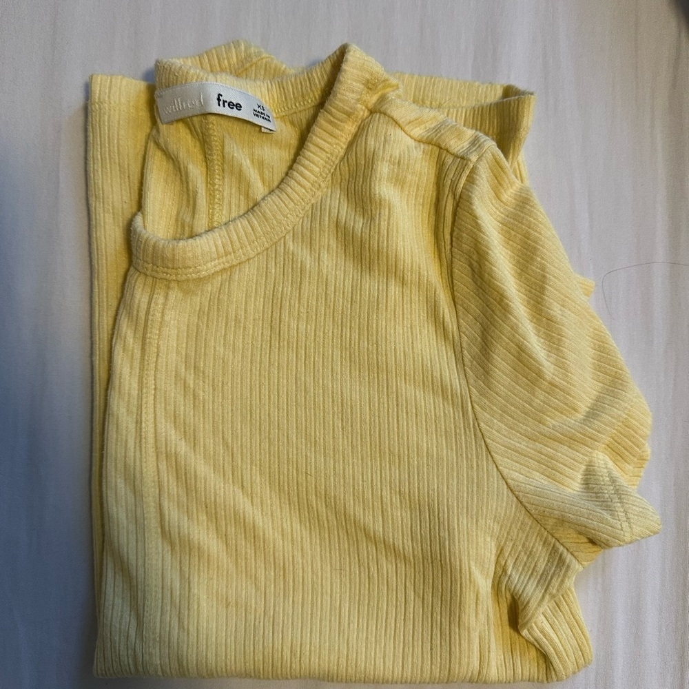 Wilfred Yellow Ribbed Top - Picture 2 of 3